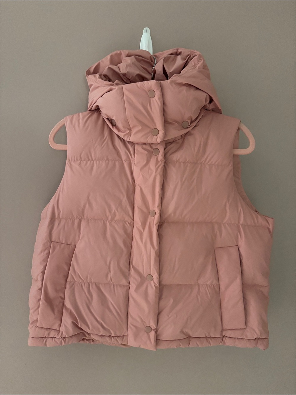LULULEMON WUNDER PUFF CROPPED VEST 600 fill power in TEA ROSE SZ 6 NWT